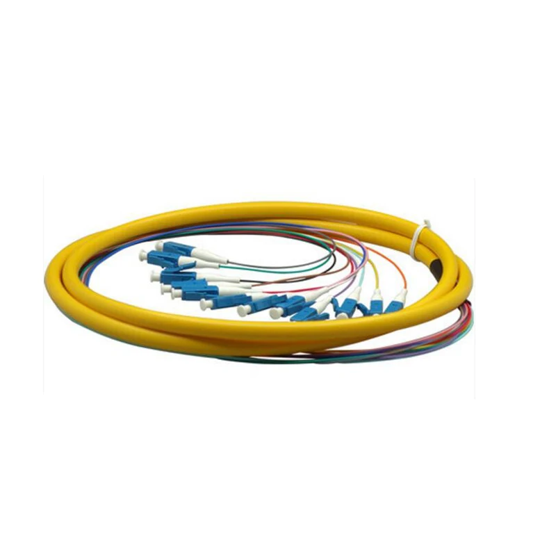 High Quality LC 12 Cores Optical Fiber Pigtail FTTH LC UPC 12 Core Simplex mode Fiber Optic Pigtail