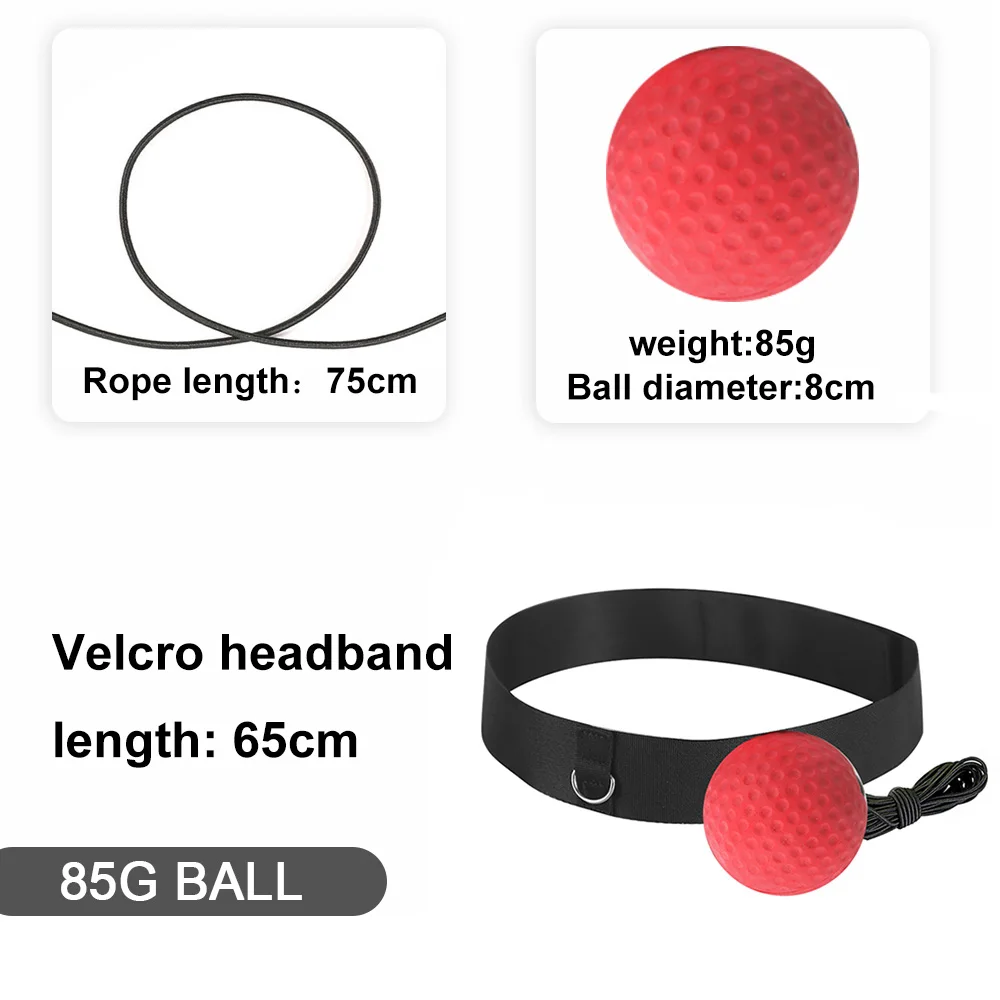 Boxing Reflex Ball Fight Ball Punching Speed Ball for Boxing Training Gym Exercise Coordination With Headband Improve Reaction