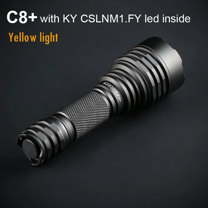 Convoy C8 Plus Led Flashlight with KY CSLNM1.FY Yellow Light Linterna Torch Flash Light Hunting Lantern 18650 Camping Lamp