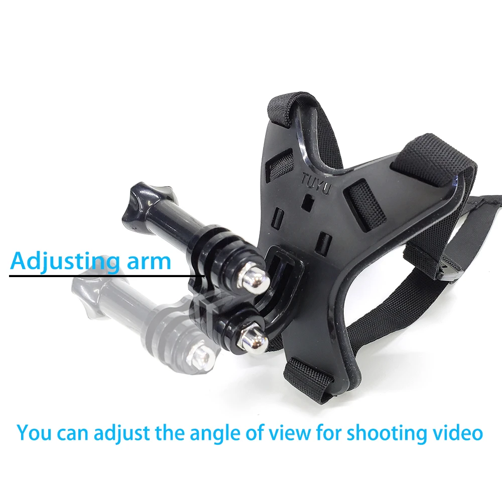 TUYU كامل الوجه خوذة الذقن جبل حامل ل GoPro ماكس بطل 9 8 7 6 5 SJCAM EKEN دراجة نارية خوذة الذقن حامل كاميرا الملحقات