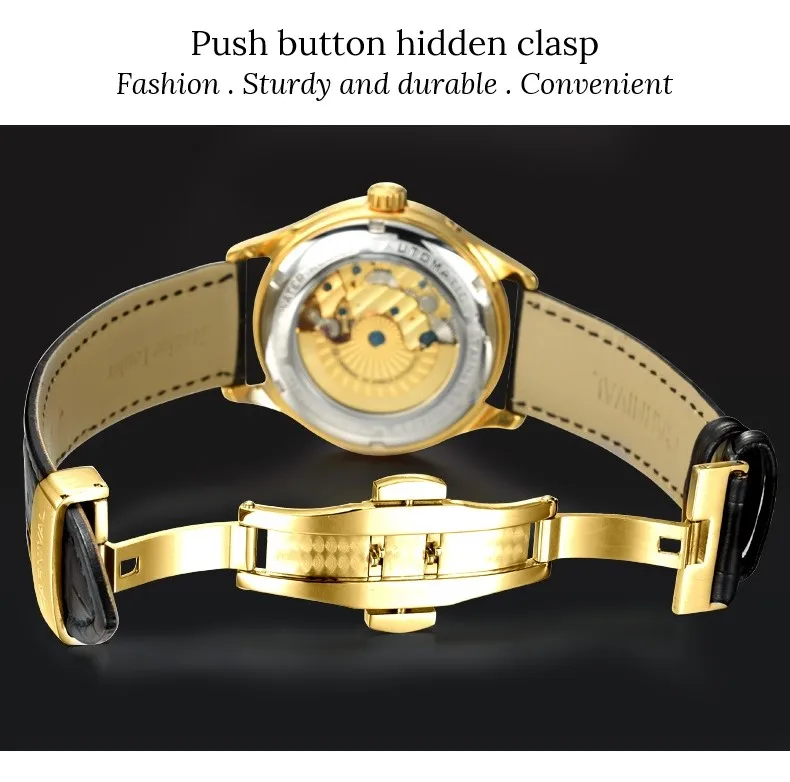 CARNIVAL New Dual Time Zone Watches for Men Automatic Multifunction Men Mechanical Wristwatches Sapphire Calendar Montre Homme