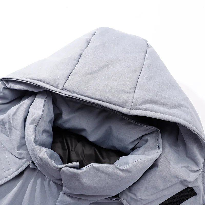 2022 New Men Loose Windbreaker Thickened Hooded Down Jacket Overcoat Casual Trench Down Coat Male Clothing Men's Down Jacket