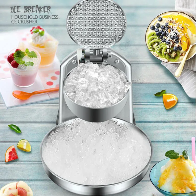 Stainless Steel Ice Crushing Grinder Machine Ice Block Crusher Electric Maker Blender Machine For Coffee Bar Shop