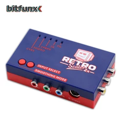 Bitfunx – convertisseur A/V vers HDMI et doubleur de ligne compatible avec les Consoles de jeux rétro PS2/N64/NES/Dreamcast/Saturn