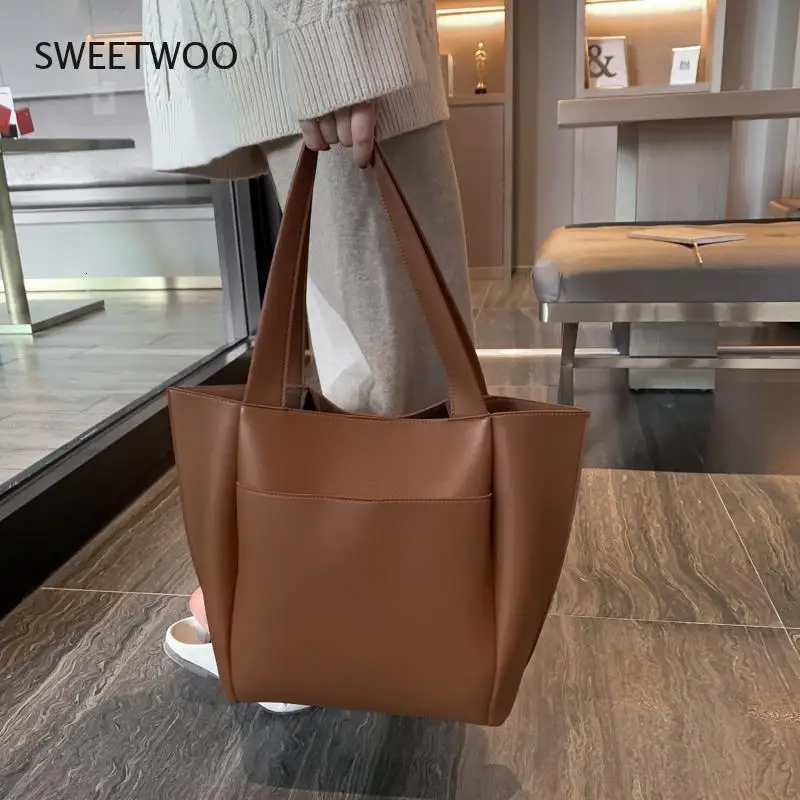 Hot Sale Large Women\'s Bag Large Capacity Shoulder Bags High Quality Pu Leather Shoulder Bags Ladies Wild Bags Sac A Main Femme