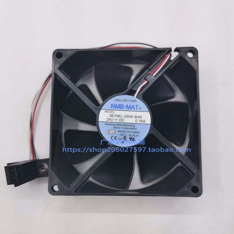 Original 3610KL-05W-B49 3 wire FANUC plug 24V 0.16A 92*92*25mm 9CM Inverter CNC machine fan