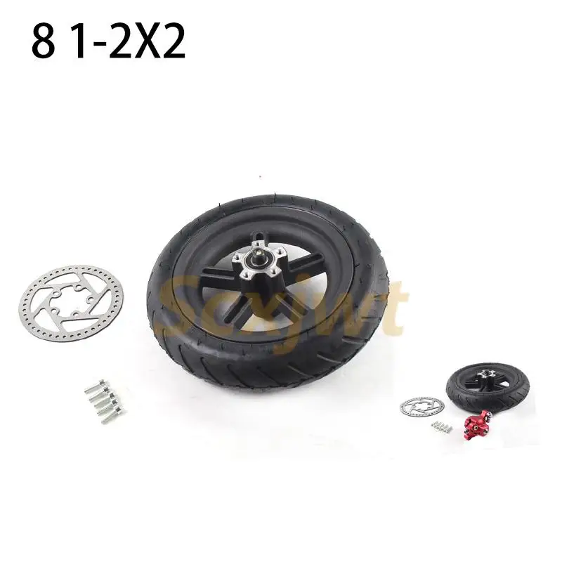 Electric Scooter Rear Tire with Wheel Hub Disc Brake Set  Back Tyre  for Xiaomi Mijia M365   Parts