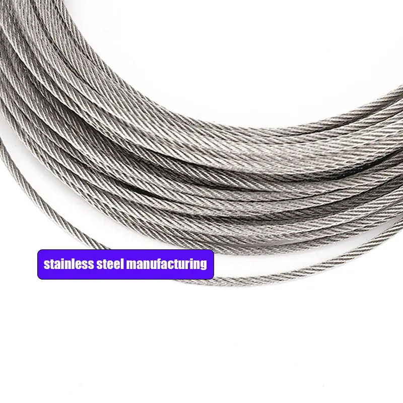 Cavo metallico d'acciaio, cavo metallico d'acciaio 1/16, cavo metallico d'acciaio 304 dell'acciaio inossidabile, cavo dell'aeromobile lungo 328 piedi, con 10