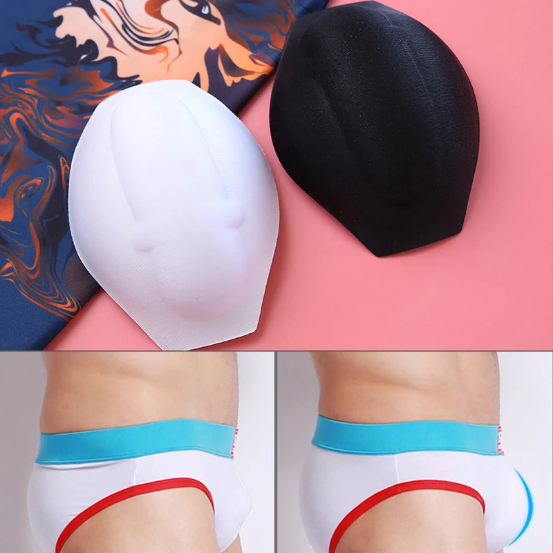 CLEVER-MENMODE Penis Pouch Enhancer Pad Men Sponge Cup Sexy Underwear Briefs Front Push Up Underpants Cup Panties Padded