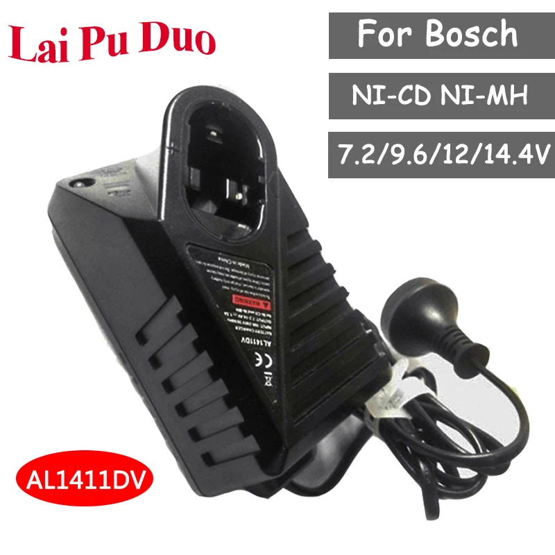 เครื่องชาร์จ AL1411DV 110-240V สำหรับ Bosch 7.2V 9.6V 12V 14.4V Ni-Cd Ni-MH แบตเตอรี่แท่นชาร์จแบตเตอรี่ GSR7.2 GSR9.6 GSR14.4 GSR12