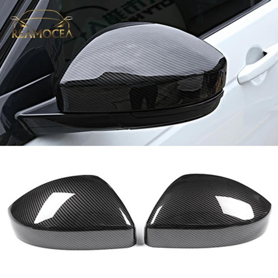 Reamocea 2Pcs Right/Left Wing Rearview Mirror Cover Decorations Car Accessories Fit For Land Rover Discovery Sport Velar Evoque
