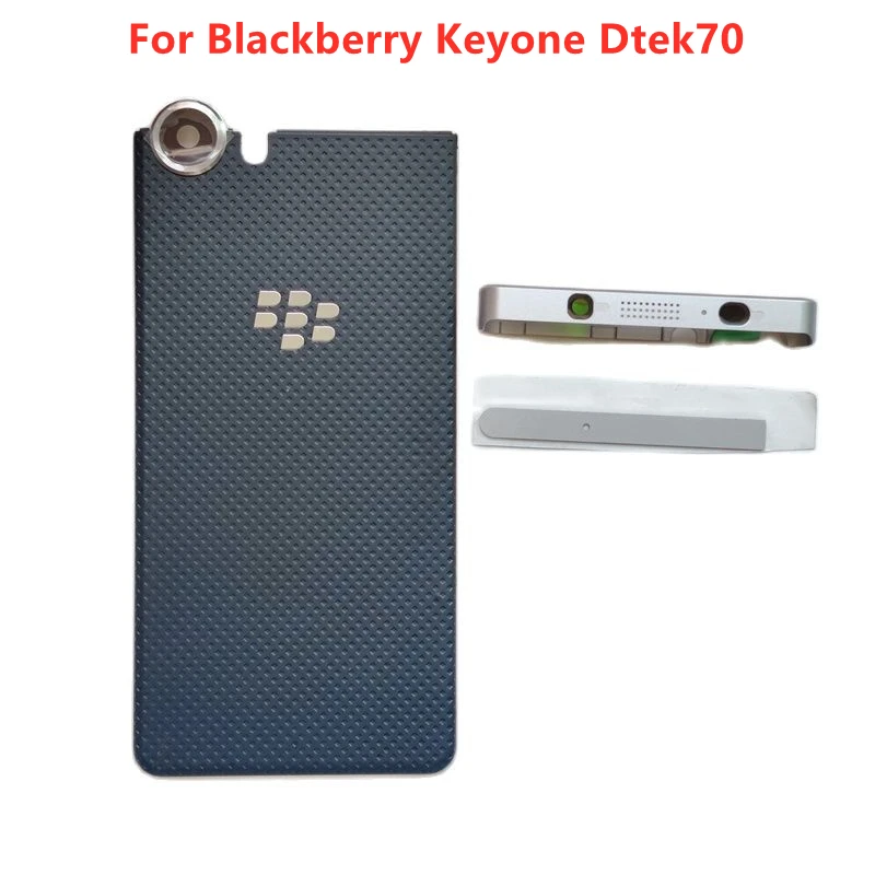 Nowa tylna pokrywa baterii + górna pokrywa Panel obudowa na tył telefonu obudowa baterii z obiektywem aparatu do telefonu Blackberry Keyone Dtek70