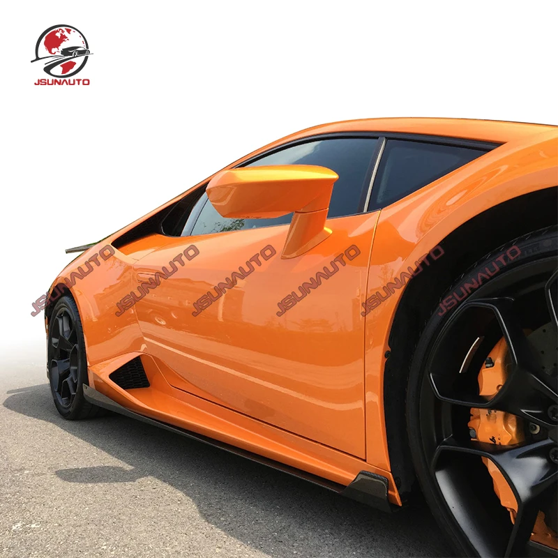 Real CF Body Kit For Lamborghini Huracan LP610 LP580 2014-2017 Auto Part DMC Style Carbon Fiber Side Skirts Auto Accessories