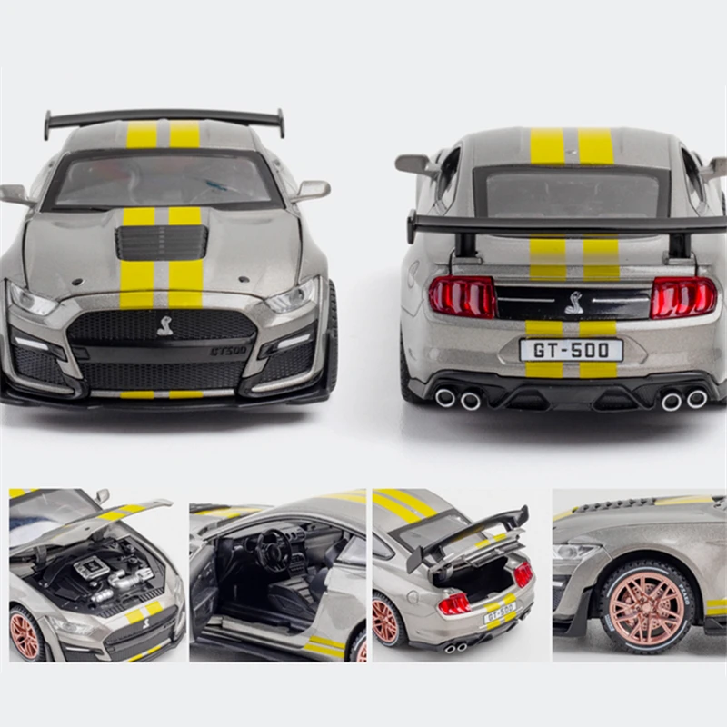 1:32 Mustang Shelby GT500 Alloy Sports Car Model Diecast & Toy Vehicles Simulation Metal Car Model Collection Childrens Toy Gift