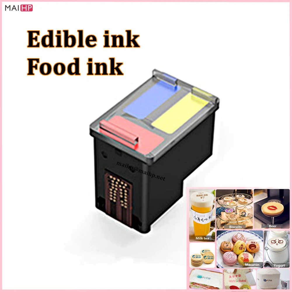 

Handheld Printer Food Edible Ink Cartridge Portable Printable Color Inkjet MBrush Replacement Food Ink Cartridge Baking Latte