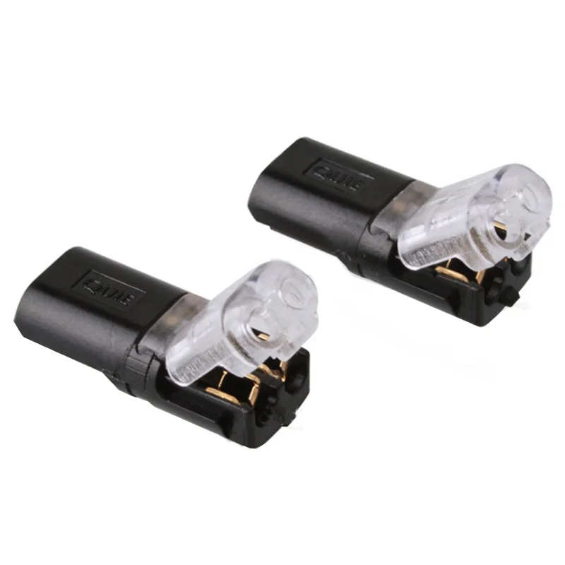10pcs/5pcs 2pin Pluggable Spring Scotch Lock Wire Connector for 22-20AWG Wire Quick Splice Connector Cable Crimp Terminal Blocks