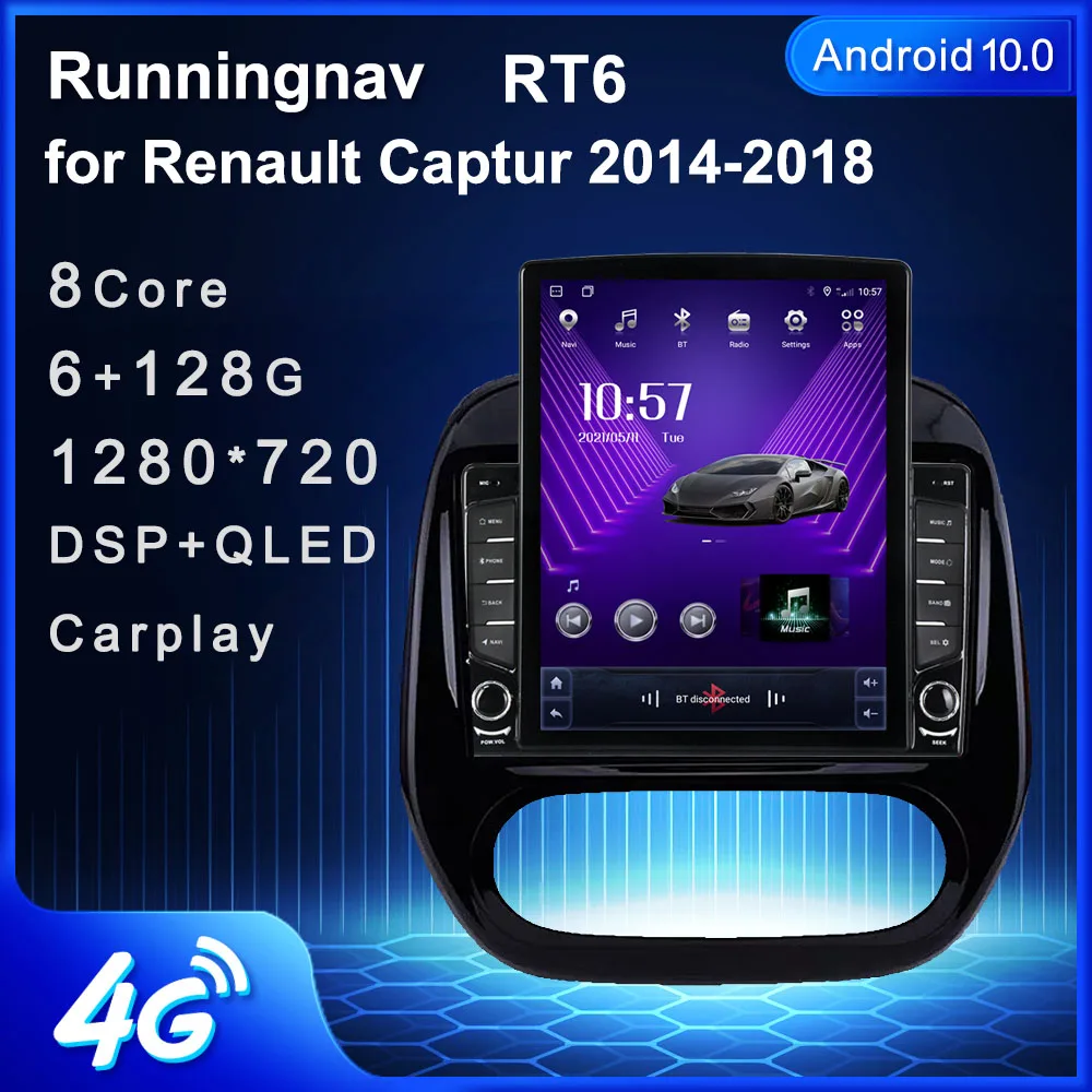 

Android For Renault Captur 2014 2015 2016 2017 2018 Tesla Type Car Radio Multimedia Video Player Navigation GPS RDS No Dvd