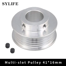 Double-Sided Hollow 14mm Inner Hole Dia 58mm Dia V-Type Belt Pulley