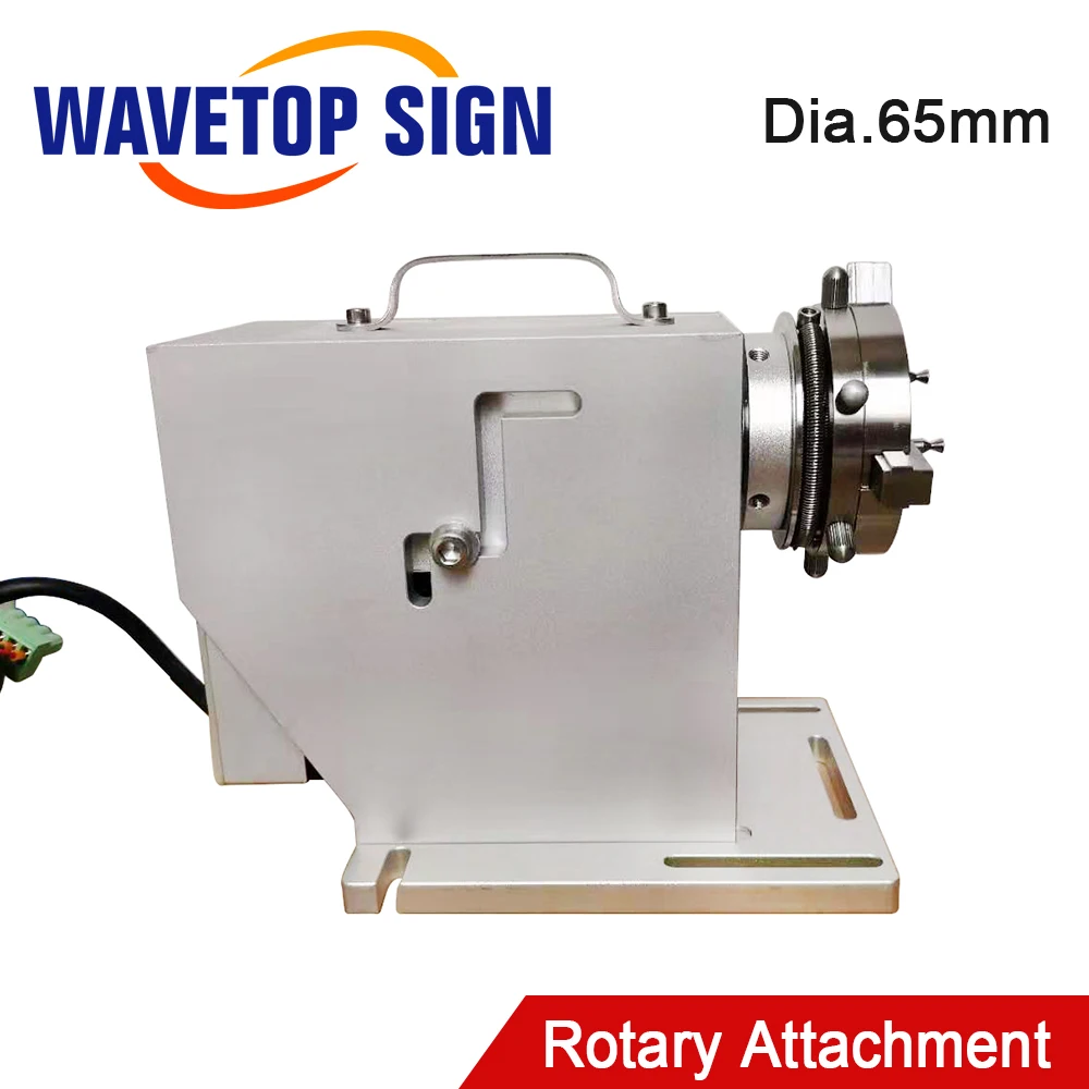 

WaveTopSign Dia.65mm Rotary Device 2Phase Motor Rotary Attachment with Driver for Co2 and Fiber Marking Machine Expansion Axis