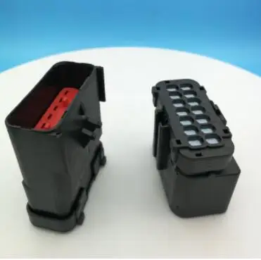 2 pcs 14 Pin Way Female and Male 2.8mm Black Color Car Automotive Connector 54201400