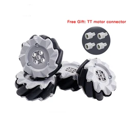 4 pçs/set Mecanum Roda Universal Roda Omnidirecional para Peças Legos N20 TT Motor Smart Car Robot DIY Bloco de Construção de Brinquedo Pneu