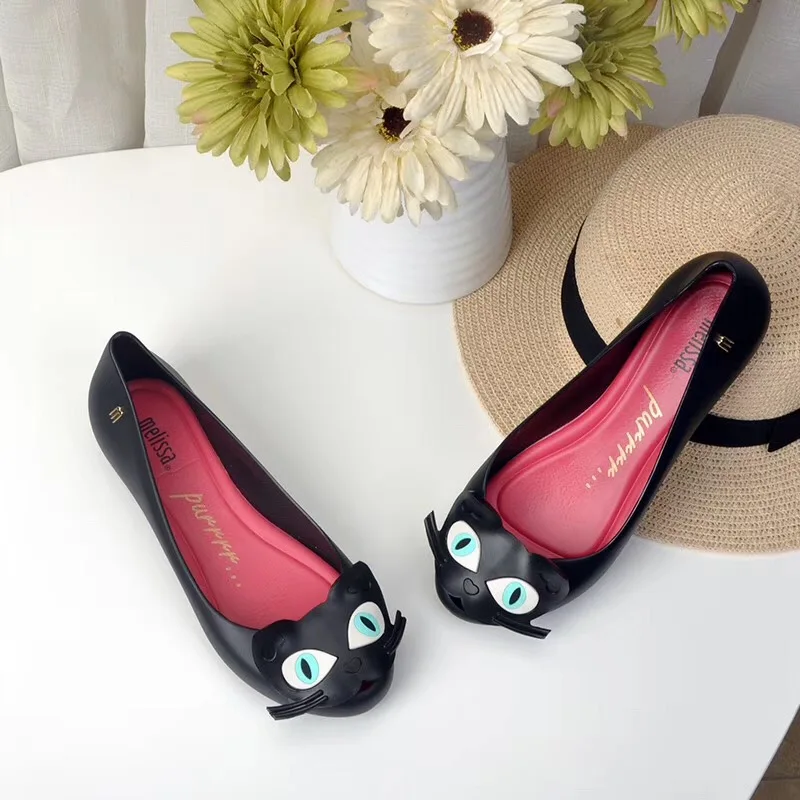 Cute Cat Women Adulto Jelly Shoes Summer Sandals 2024 New Women Jelly Sandals Female Classic Jelly Shoes Woman