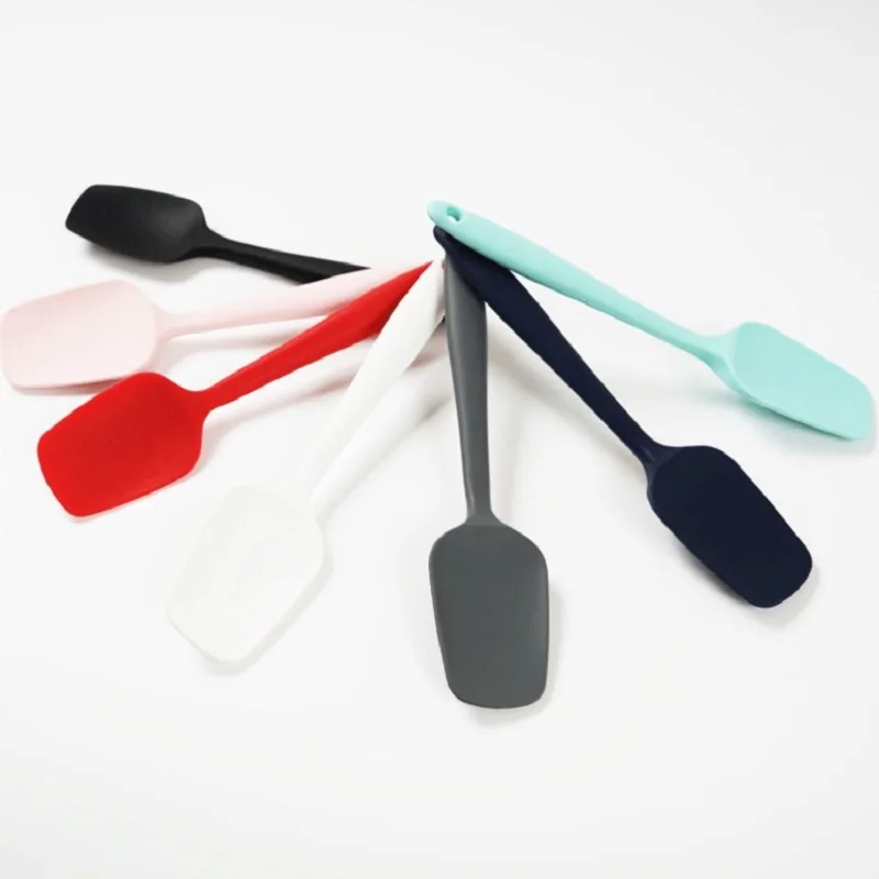 Universal Heat Resistant Integrate Handle Silicone Spoon Scraper Spatula Ice Cream Cake For Kitchen Non-Stick Cooking Tools