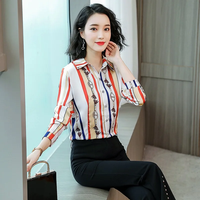 Shirt Summer Blouse Women's Long Sleeve Shirts Womens Tops and Blouses Spring Blusas Mujer De Moda 2020 New Arrival A01