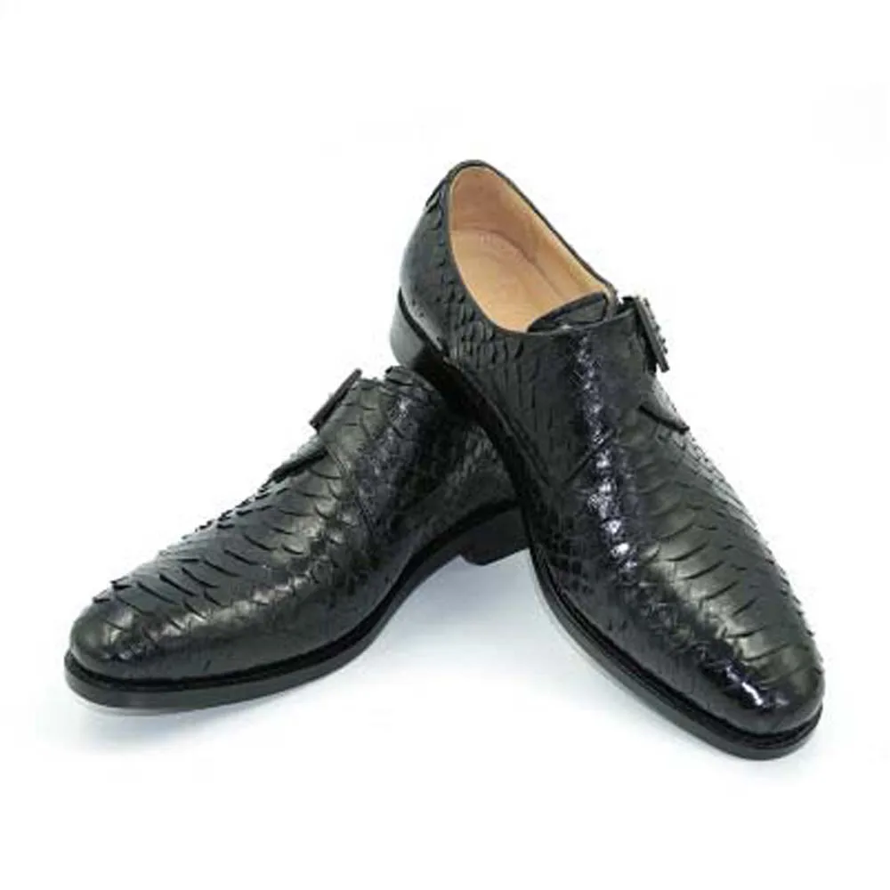 hubu new custom  Pure manual Python skin  snake leather  Leather shoes  Men shoes  Round head business men dress shoes