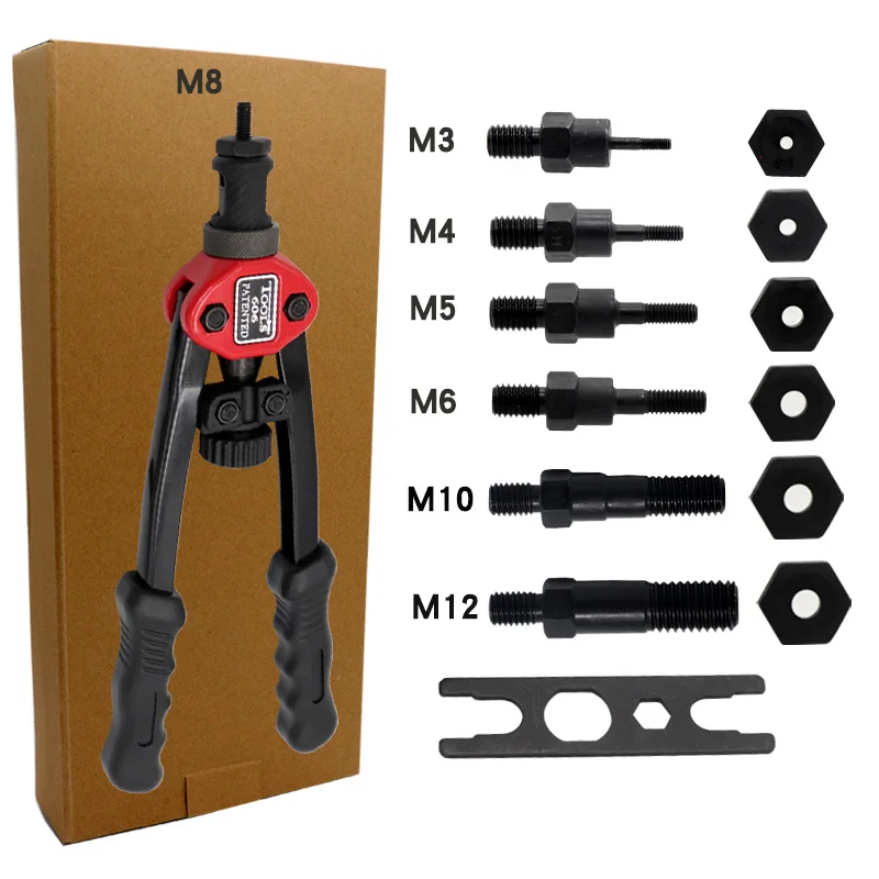Niet mutter Hand gewinde Niet muttern Pistole bt606 m3 m4 m5 m6 m8 m10 m12 Doppel einsatz manuelle Niet pistole Niet mutter Niet werkzeug – Detail 7