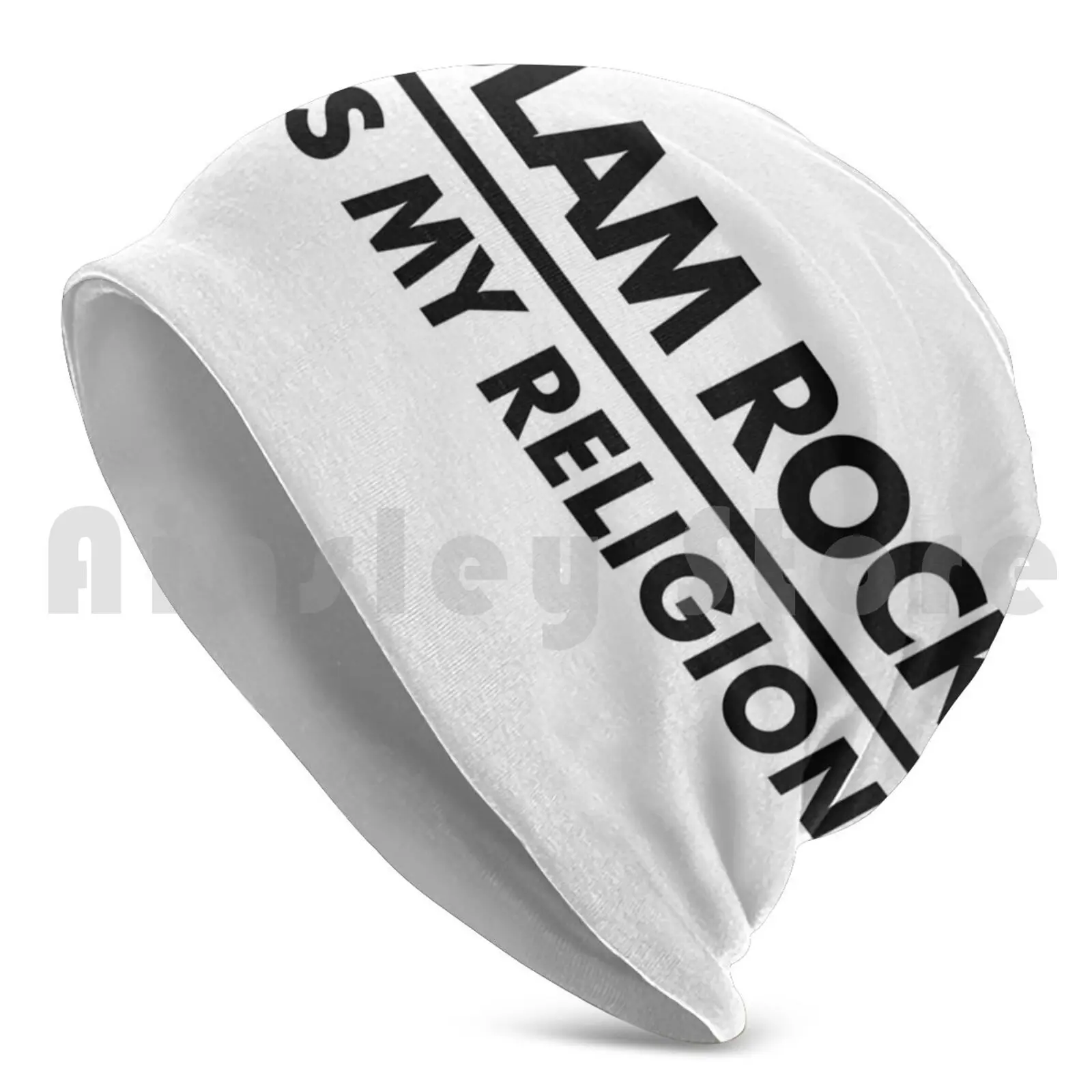 Glam Rock Is My Religion Beanies Knit Hat Hip Hop Music Genre Religion Glam Punk Kiss Alice Cooper Slade Queen