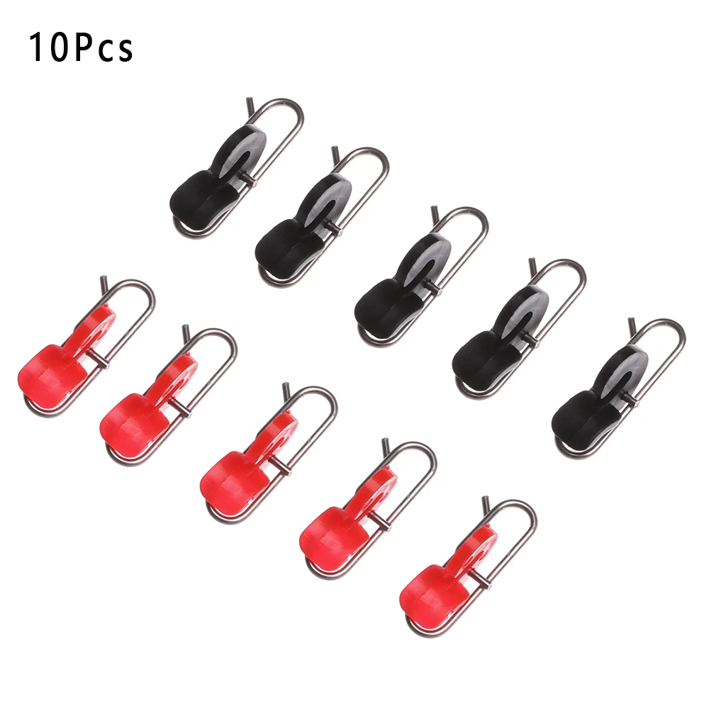 10Pcs Red/Black Fishing Board Release Clip Impact Bait Clip 16x10x7mm Fishing Hook Decoupling Black/Red Fishing Accessories