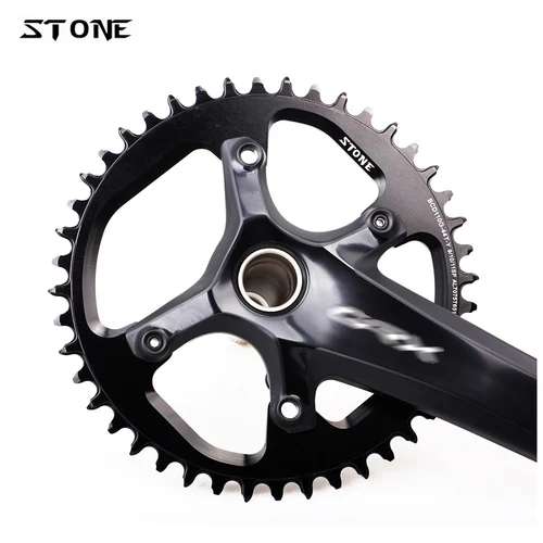Imagen 1 del producto Stone CNC Circle plato de bicicleta individual, rueda de cadena de grava para GRX RX810 RX600, piezas de rueda de manivela de bicicleta de carretera, 34-60T, BCD110
