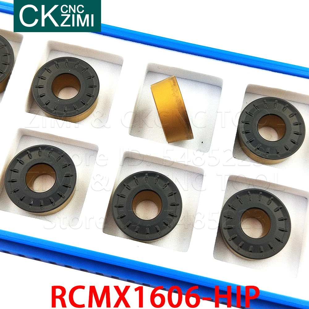 10pc RCMX1606-HIP ZMC25 RCMX 1606 HIP ZMC25 inserti in metallo duro inserti per tornitura utensili per frese utensili per tornio in metallo CNC per acciaio