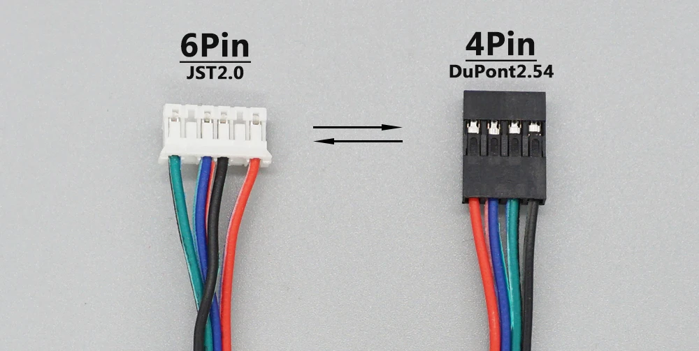 5 teile/los 3D Drucker Teile Stepper Motor Kabel 1M/2M 2,54 4pin-XH 2,0 6pin für stepper Motor Kabel Stecker – Detail 2