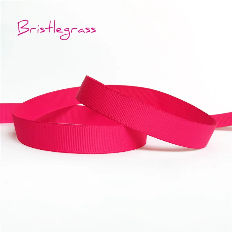 BRISTLEGRASS 5 Yards 6mm 10mm 15mm 20mm 25mm 40 mm Grosgrain Ribbons Flower Bowtie Wedding Christmas Party Decoration DIY Craft