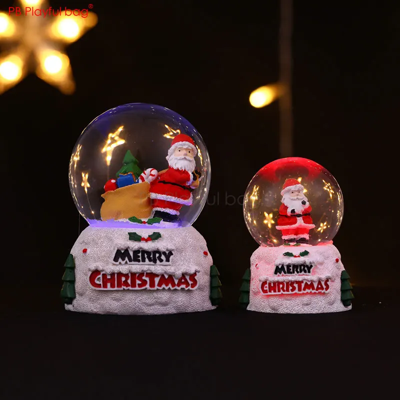 Playful bag Christmas luminous crystal ball Table ornaments Kids toys Christmas present Creative decoration Best gifts AA10