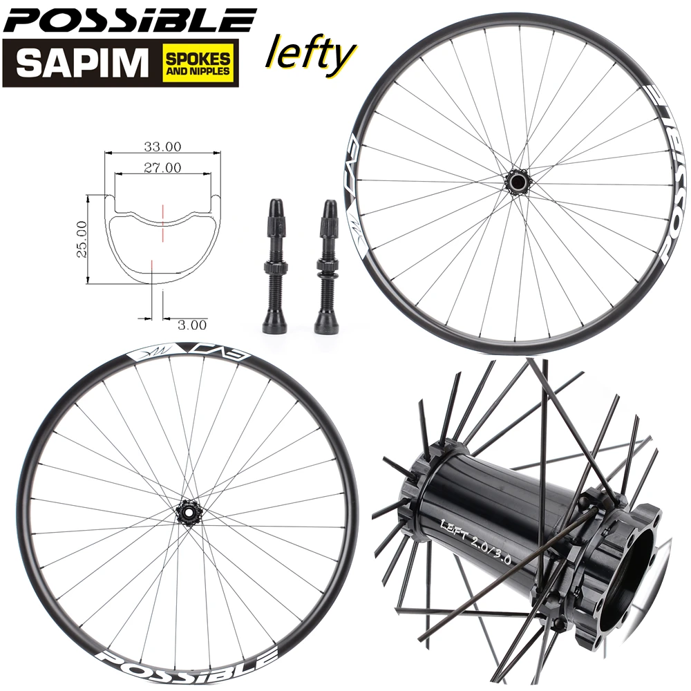 29er 27.5 Lefty MTB Wheels Super Light DT Ratchet structure MTB Hub Mountain Bike Carbon Wheel Tubeless Ready XC Wheelset Hookle