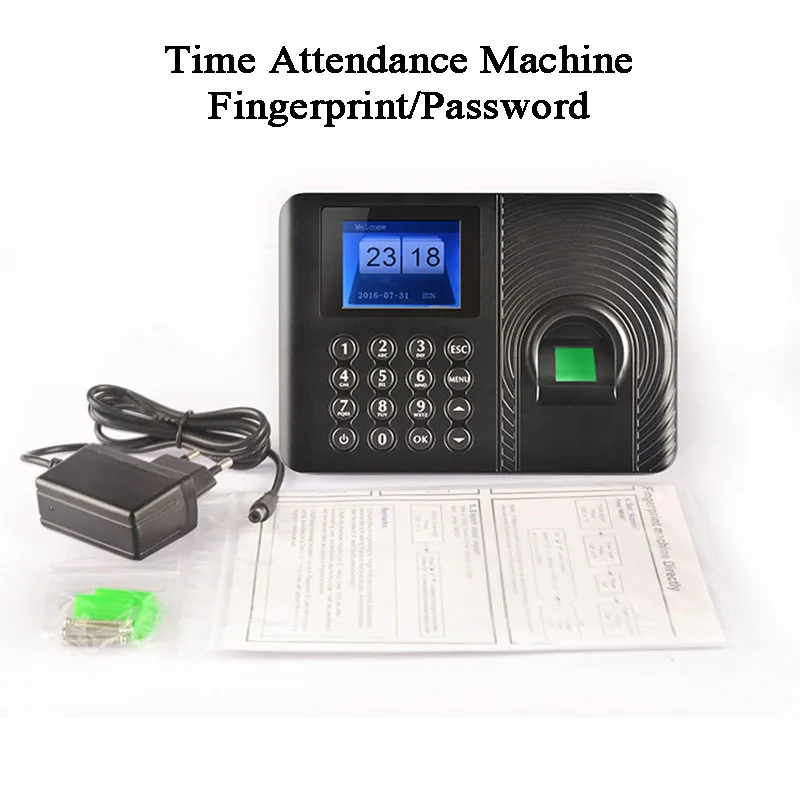 1000 Users Office Biometric Fingerprint Time Attendance Machine Code USB disk Excel export Empolyee Recognition Recorder