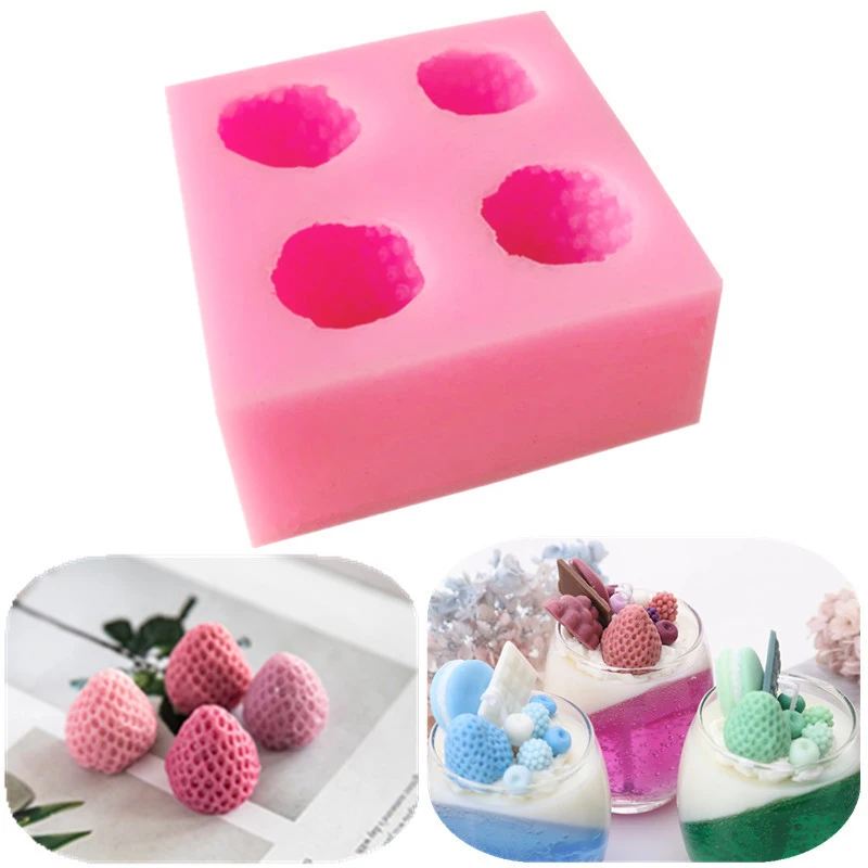 Kinds Strawberry Candle Silicone Mold Handmade Aromatherapy Wax Moulds Fondant Chocolate Resin Molds Home Handicraft Decor M2628