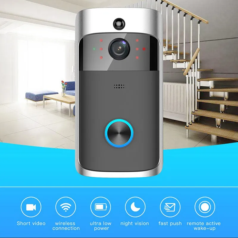 Tuya 1080P WiFi Video Doorbells Smart Security Doorbell Camera with PIR Motion Detect Two-way Intercom support Alexa Google Home