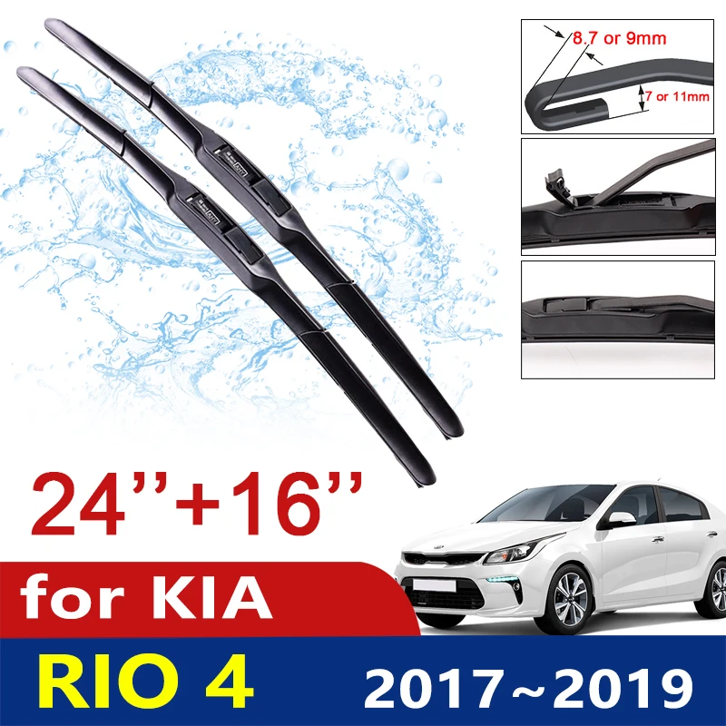 

Car Wiper Windscreen for KIA RIO 4 2017 2018 2019 X-Line RIO4 Front Windshield Wipers Blade Car Accessories Stickers