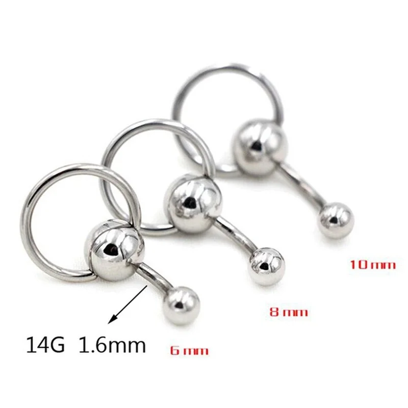 6/8/10MM Surgical Steel Navel Piercing Sexy Belly Piercing Ombligo Belly Button Rings Nombril Navel Rings Earrings Body Jewelry