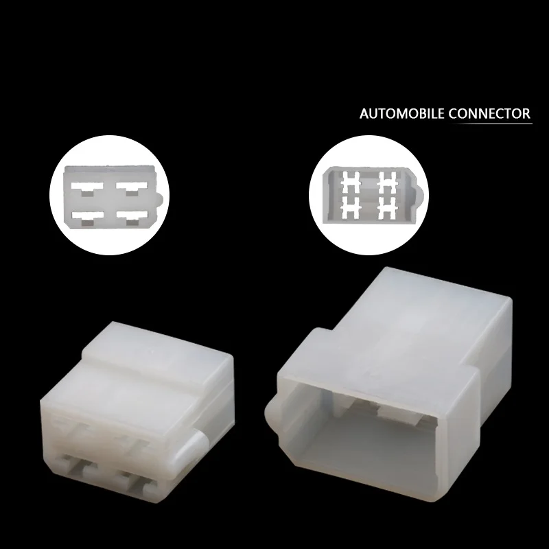 4 Pin Oxygen Sensor Inserts White Plastic Connectors With Terminals DJ70411-6.3-11 / 21 4P Automotive Connectors