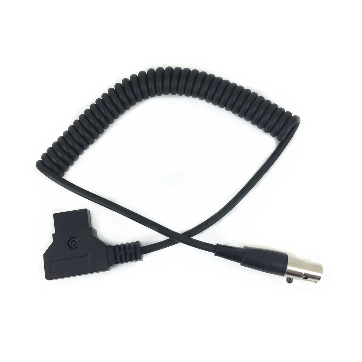 Maschio D-Tap a femmina 4 Pin Pole Mini XLR cavo a spirale a molla connettore microfono Audio per V-Mount Battery Plate Speaker Mic