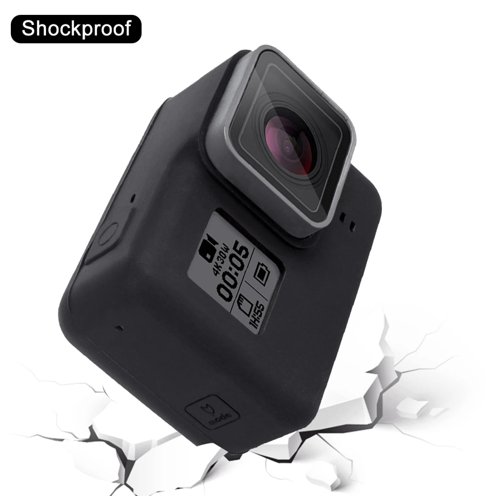 Silicone Protective Case with Lens Cover for GoPro HERO7 Black / 7 White / 7 Silver / 6 / 5 Soft Case Cover