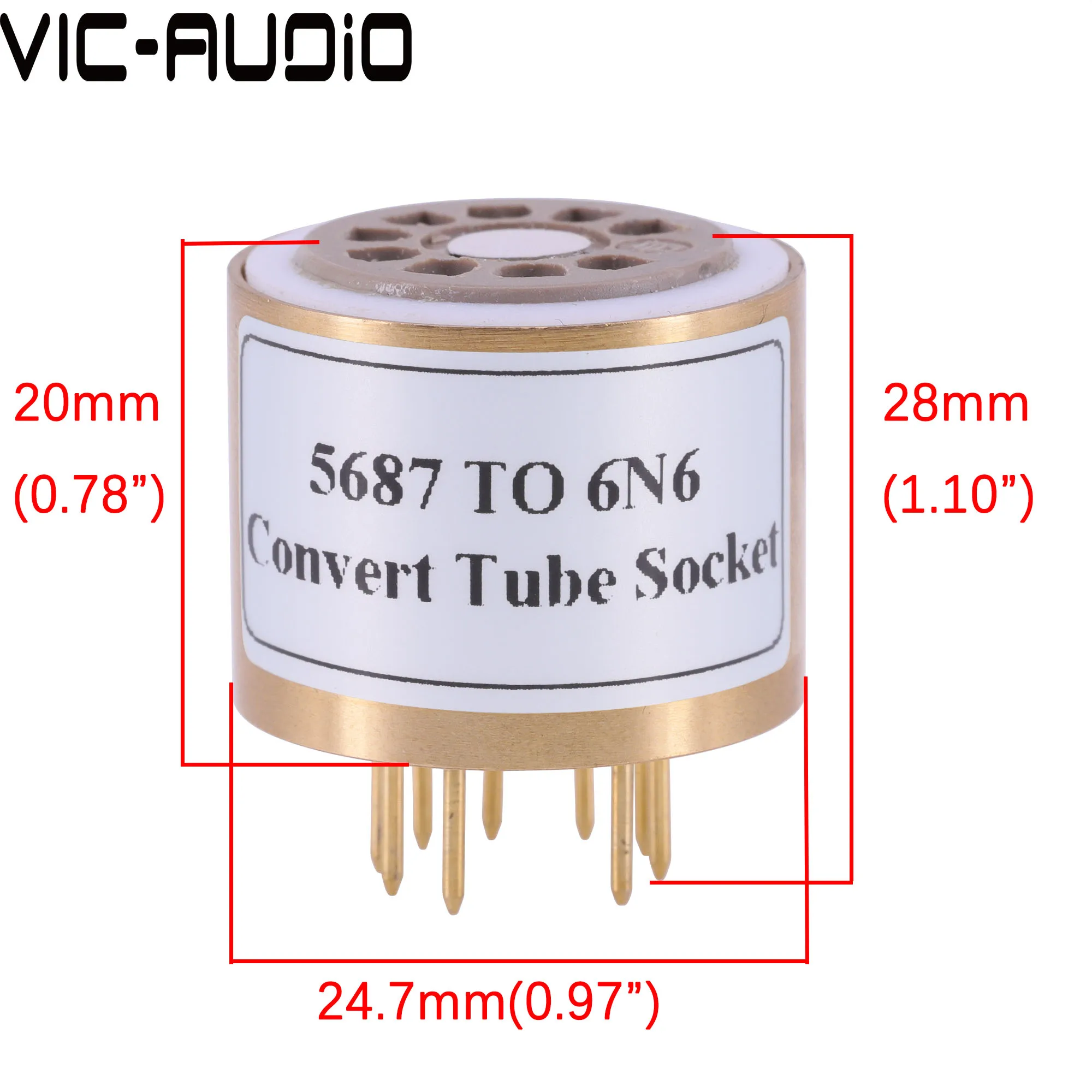 1PC da 5687 a 6N6 6N2 E88CC 6922 6DJ8 amplificatore valvolare a vuoto da 9pin a 9pin Tube HIFI Audio adattatore per tubo a vuoto convertitore presa