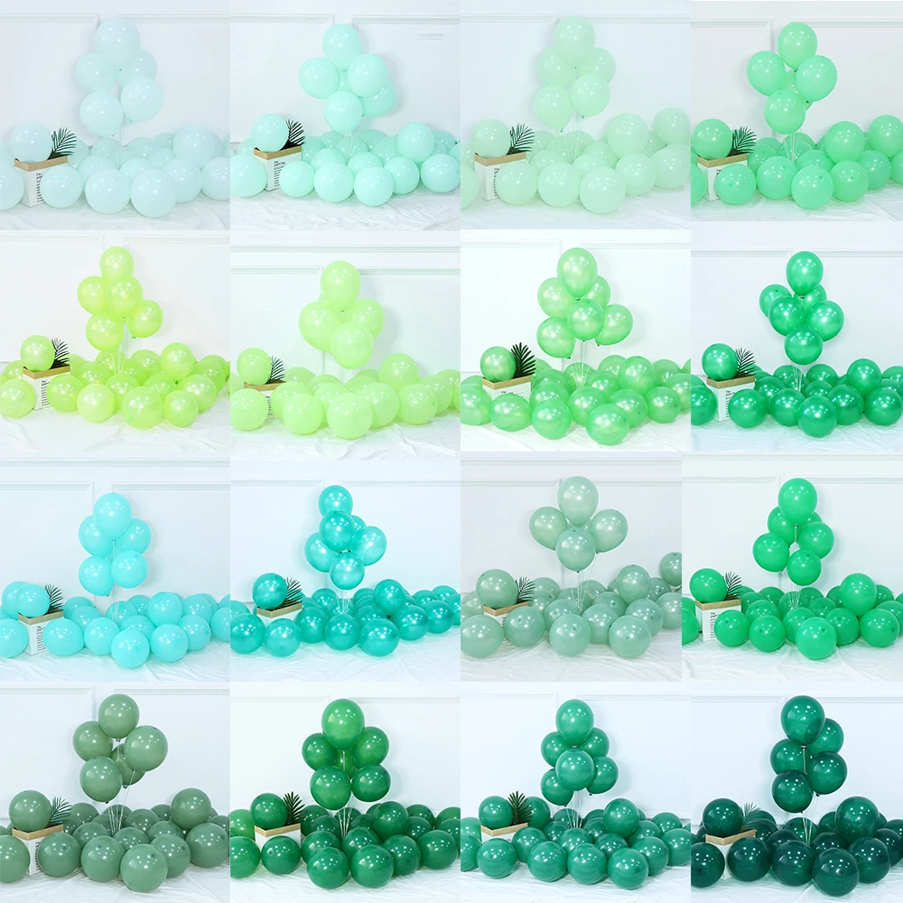 Globos de látex verde aguacate Macaron para niños, fiesta de cumpleaños, boda, Baby Shower, 20/30/50 piezas, 10 pulgadas