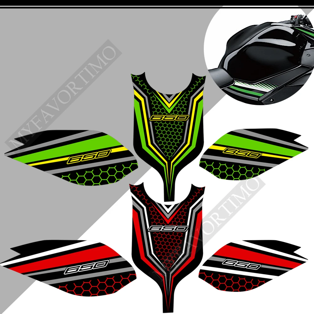 For Kawasaki Ninja 650 Protector Tank Pad Stickers Decal Kit Knee Emblem Badge Logo Fairing Protection 2018 2019 2020 2021