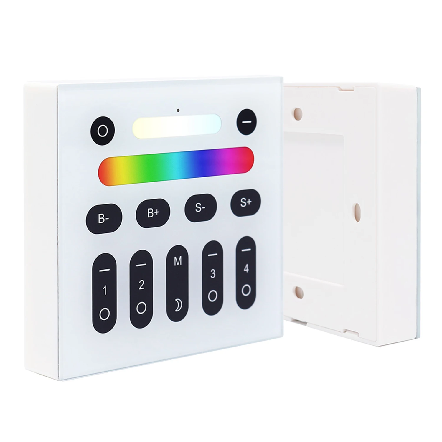 GLEDOPTO Smart Home Wall Mount Touch Panel 4-Zone Group Control 2.4G RF RGBCCT Wall Switch Compatible with Pro Series Product